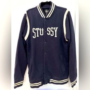 Stussy Navy Blue Varsity Men Jacket